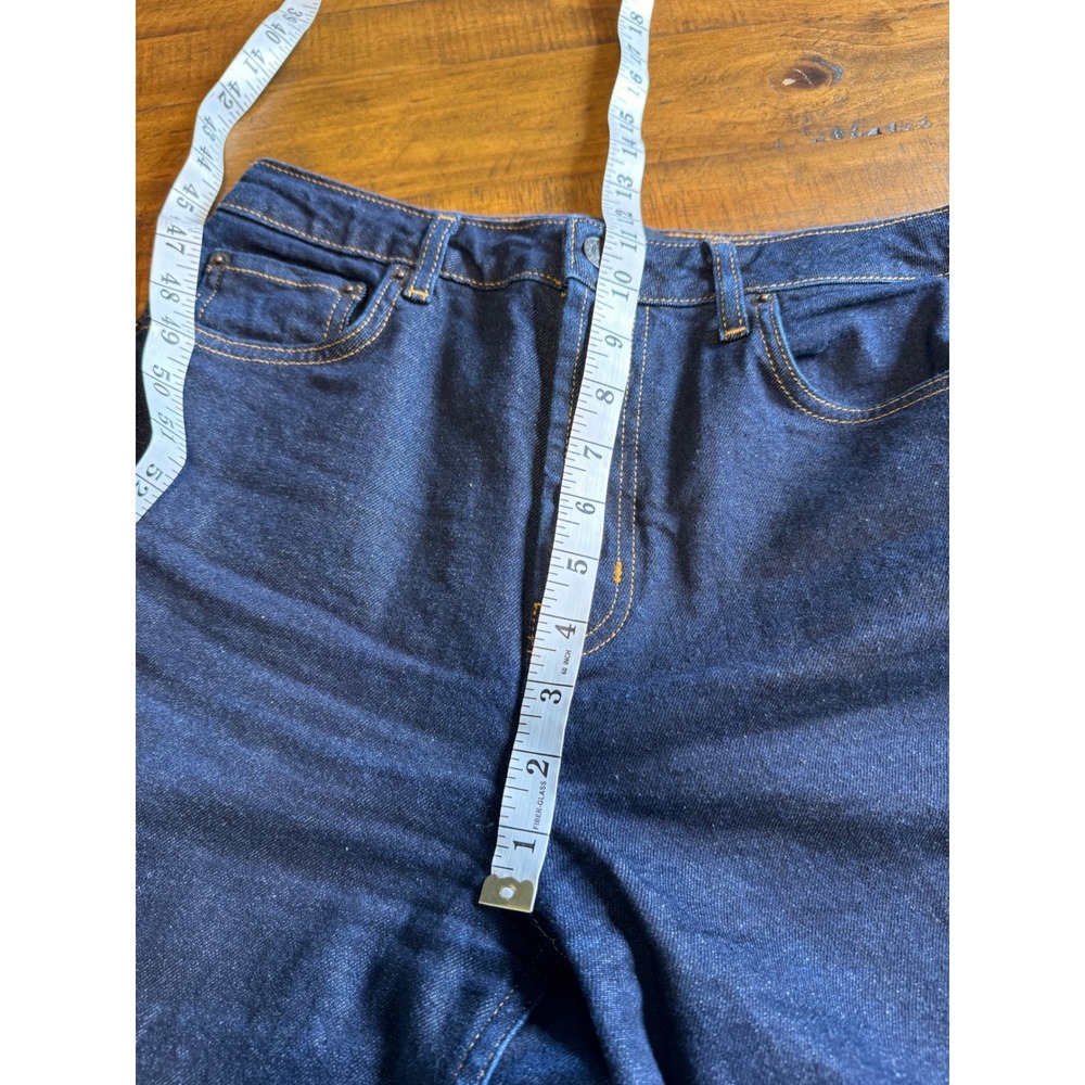 Rails Getty Crop Jeans Dark Wash Blue Denim High Rise Wide Leg Raw Hem NWT Boho - Picture 10 of 12